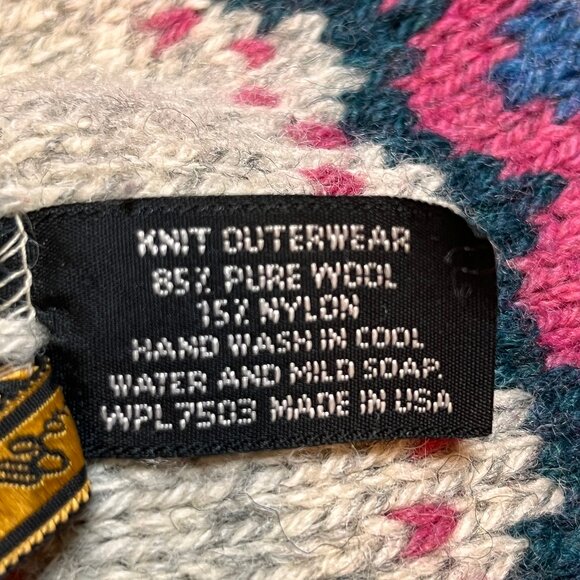 Eddie Bauer Fair Isle Wool Blend Scarf Nordic Winter Cabin Cozy Boho Warm Skiing - Picture 4 of 4